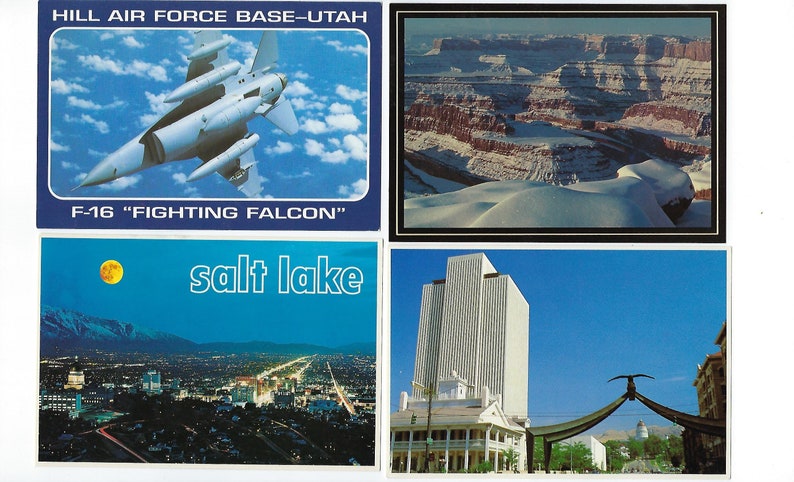 Unused Journals Salt Lake City 20 Vintage Postcards of Utah Moab,Arches Travel Postcard Scrapbooks