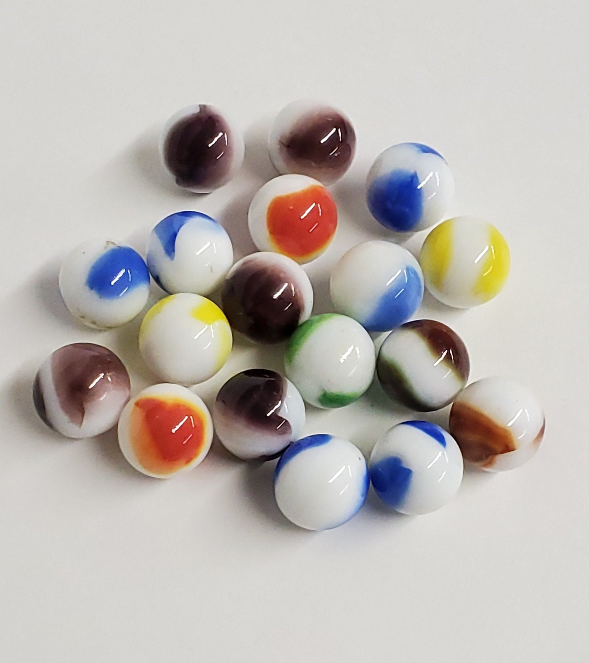 Lot of 18 Marbles 3/4 Glass Marbles Decorative Etsy