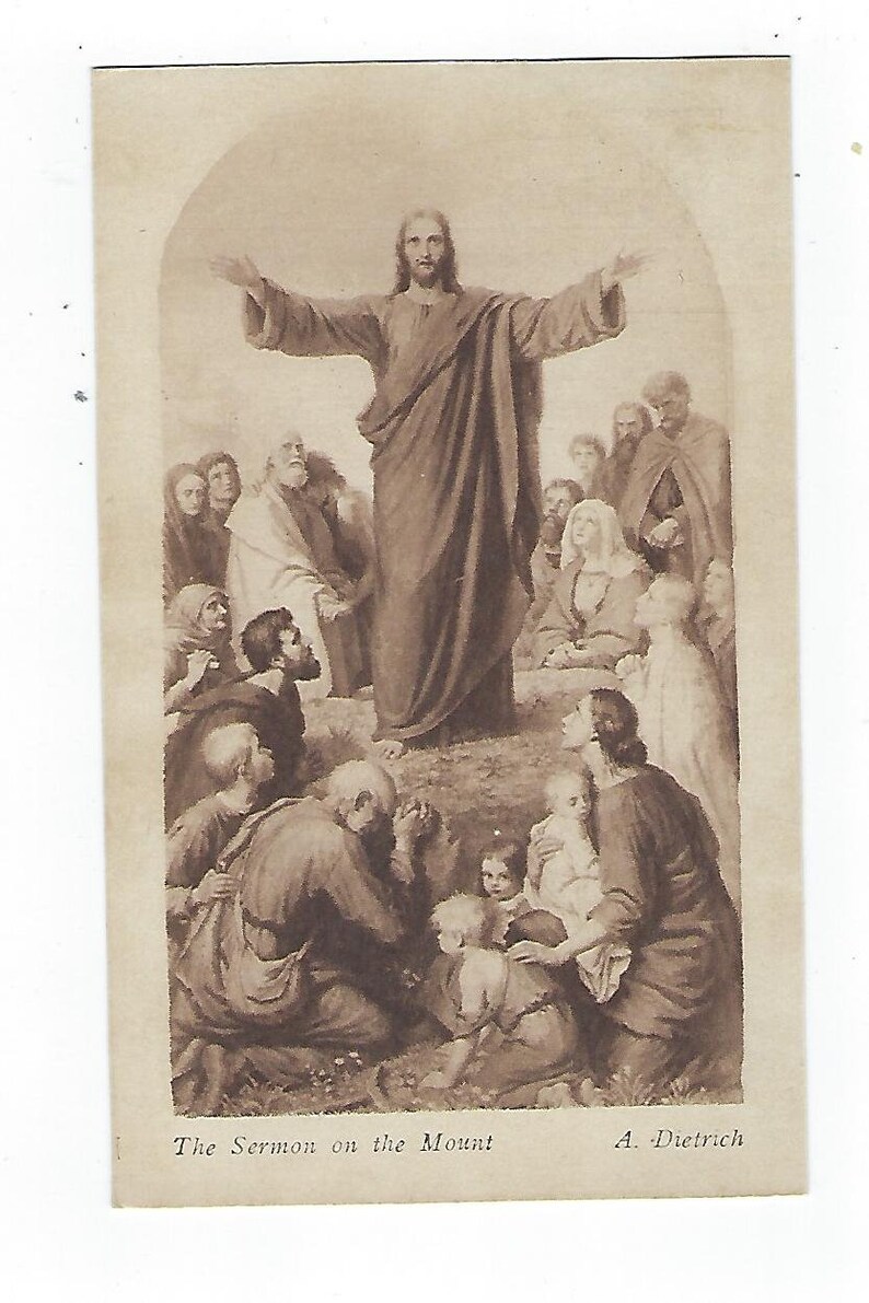 Dietrich The Sermon on the Mount Antique Postcard A Ephemera