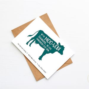 New Home Digital We/'ve Moo-ved Moving Announcement Postcard Printable Address Announcement Moving Postcard New Address Moving Card