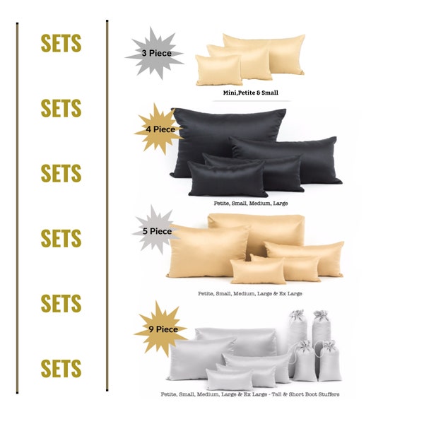 Luxury Purse Pillow Insert Shaper Sets| Value Priced| Organize Handbag Collection | Protect Designer Bags from Sagging and Creases