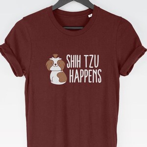 Camiseta Shih Tzu Happens (camisetas engraçadas / camiseta engraçada / camiseta amante de cães / Shih Tzu / Shit Happens / amante de cães / Shih Tzu / Shit Happens) imagem 1