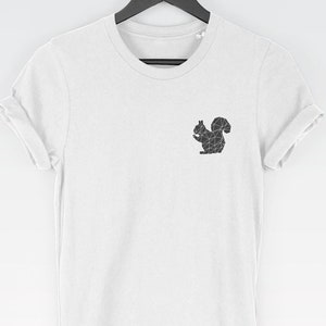 Polygon Squirrel t-shirt tee (cute low poly pocket print shirt)