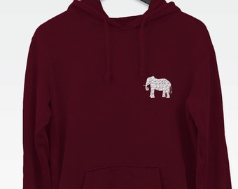 Polygon Elephant hoodie (hoodies / Women Jumper / Polygon Hoodie / Pocket / Pocket Print / Polygon / Geometric / Abstract)