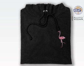 Origami Flamingo hoodie (cute Japanese pocket print hooded sweatshirt)