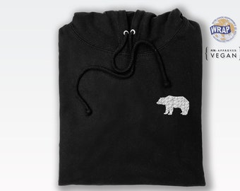 Polygon Bear hoodie (christmas hoodies / Christmas Jumper / Polar Bear Hoodie / Pocket / Pocket Print / Polar Bear / Secret Santa)
