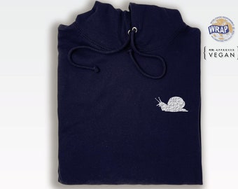Polygon Snail hoodie (cute low poly pocket print hooded sweatshirt)