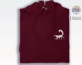 Polygon Scorpion hoodie (cute low poly pocket print hooded sweatshirt)