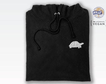 Polygon Tortoise hoodie (cute low poly pocket print hooded sweatshirt)