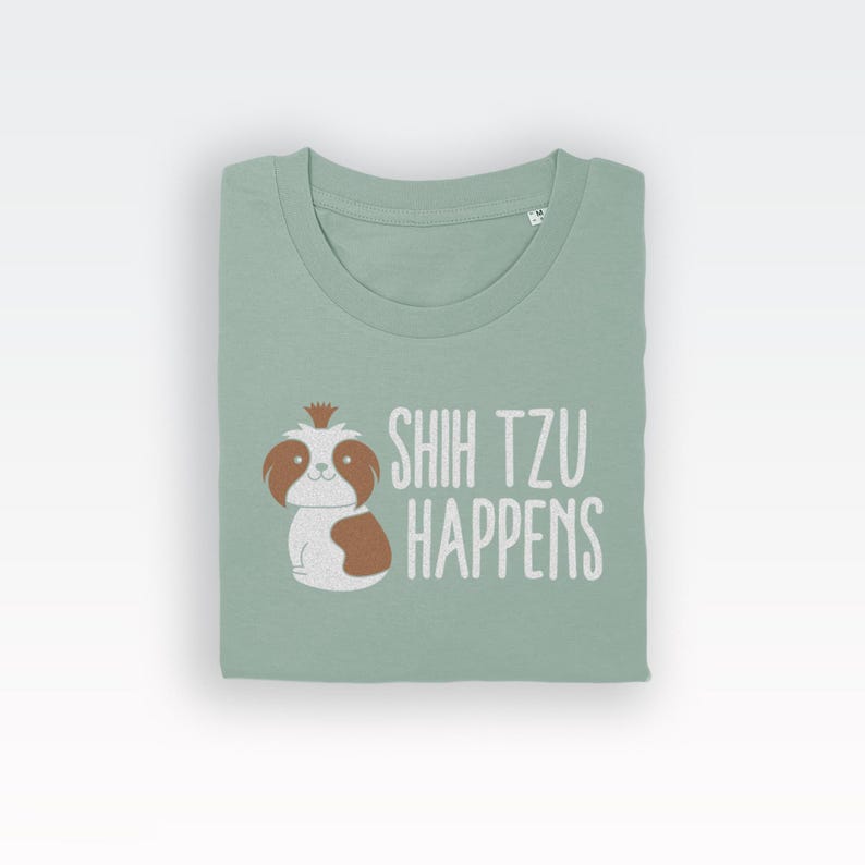 Camiseta Shih Tzu Happens (camisetas engraçadas / camiseta engraçada / camiseta amante de cães / Shih Tzu / Shit Happens / amante de cães / Shih Tzu / Shit Happens) imagem 6