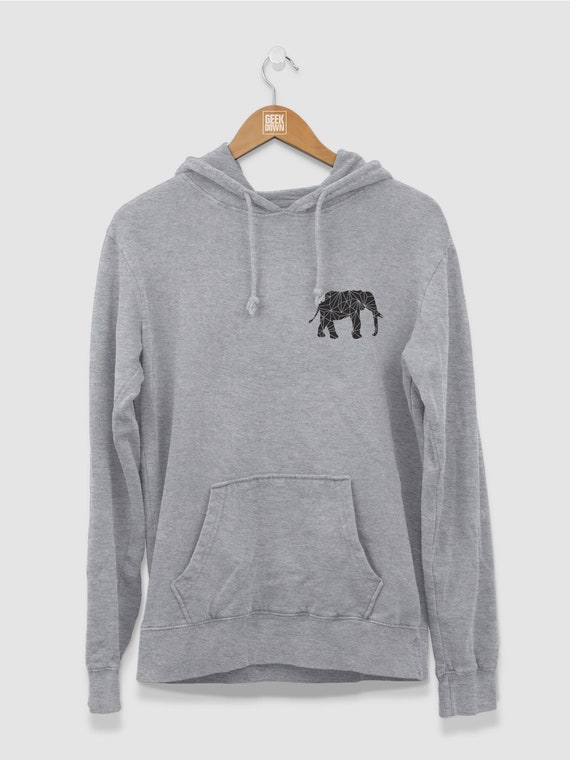 Polygon Elephant hoodie hoodies / Women Jumper / Polygon Etsy