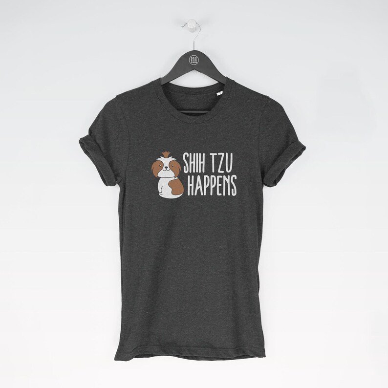 Camiseta Shih Tzu Happens (camisetas engraçadas / camiseta engraçada / camiseta amante de cães / Shih Tzu / Shit Happens / amante de cães / Shih Tzu / Shit Happens) imagem 3