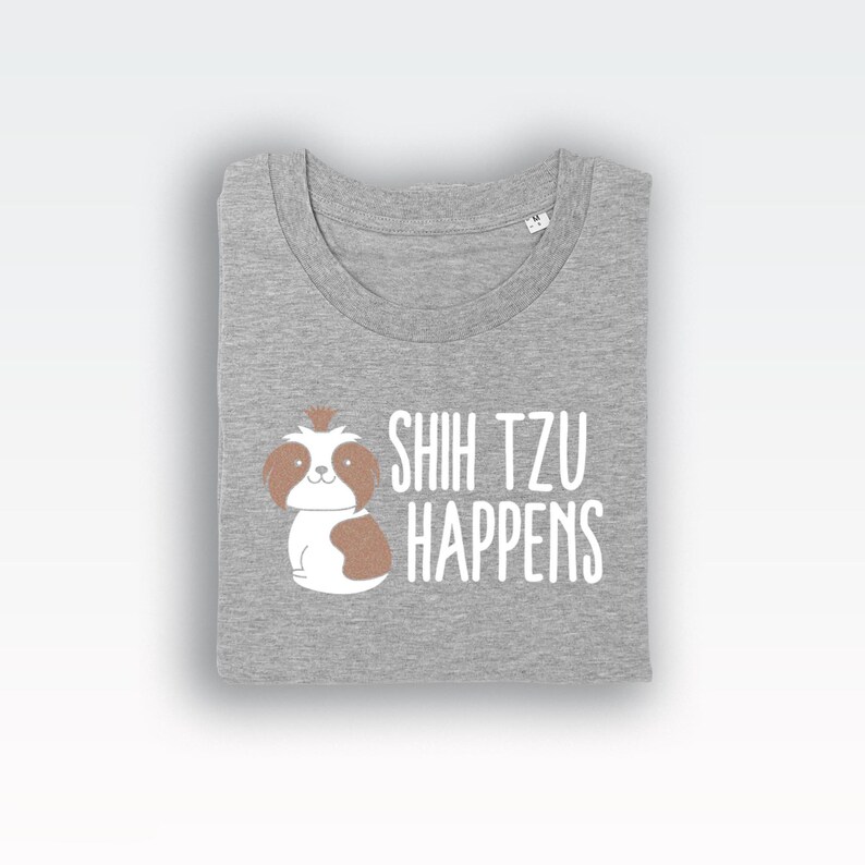 Camiseta Shih Tzu Happens (camisetas engraçadas / camiseta engraçada / camiseta amante de cães / Shih Tzu / Shit Happens / amante de cães / Shih Tzu / Shit Happens) imagem 4