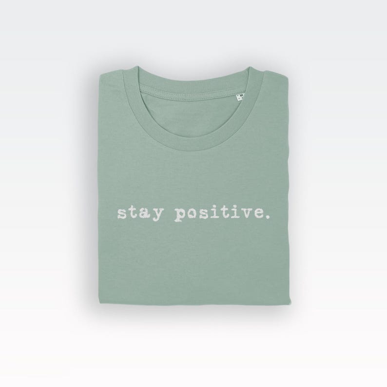 Koszulka Stay Positive (koszulki / Koszulki damskie / Top z inspiracją / Pozytywne / Szczęśliwe / Inspiracja / Pozytywne / Szczęśliwe / Fajne) zdjęcie 7