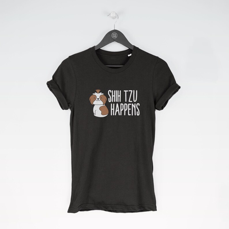 Camiseta Shih Tzu Happens (camisetas engraçadas / camiseta engraçada / camiseta amante de cães / Shih Tzu / Shit Happens / amante de cães / Shih Tzu / Shit Happens) imagem 5