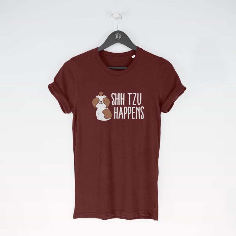 Camiseta Shih Tzu Happens (camisetas engraçadas / camiseta engraçada / camiseta amante de cães / Shih Tzu / Shit Happens / amante de cães / Shih Tzu / Shit Happens) imagem 1