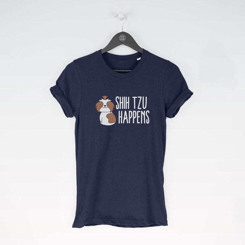 Camiseta Shih Tzu Happens (camisetas engraçadas / camiseta engraçada / camiseta amante de cães / Shih Tzu / Shit Happens / amante de cães / Shih Tzu / Shit Happens) imagem 2