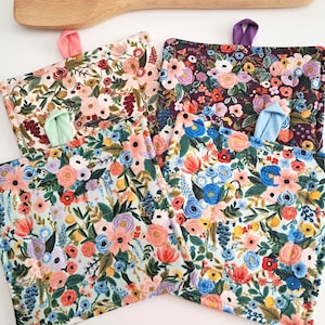 Rifle Paper Co Garden Party - Small Quilted 6.5" Trivet, Hotpad, Potholder, Handmade