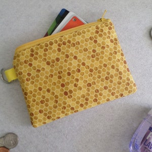 Monedero de tela de panal pequeña bolsa con cremallera mini pulsera hecha a mano lista para enviar envío estándar GRATIS