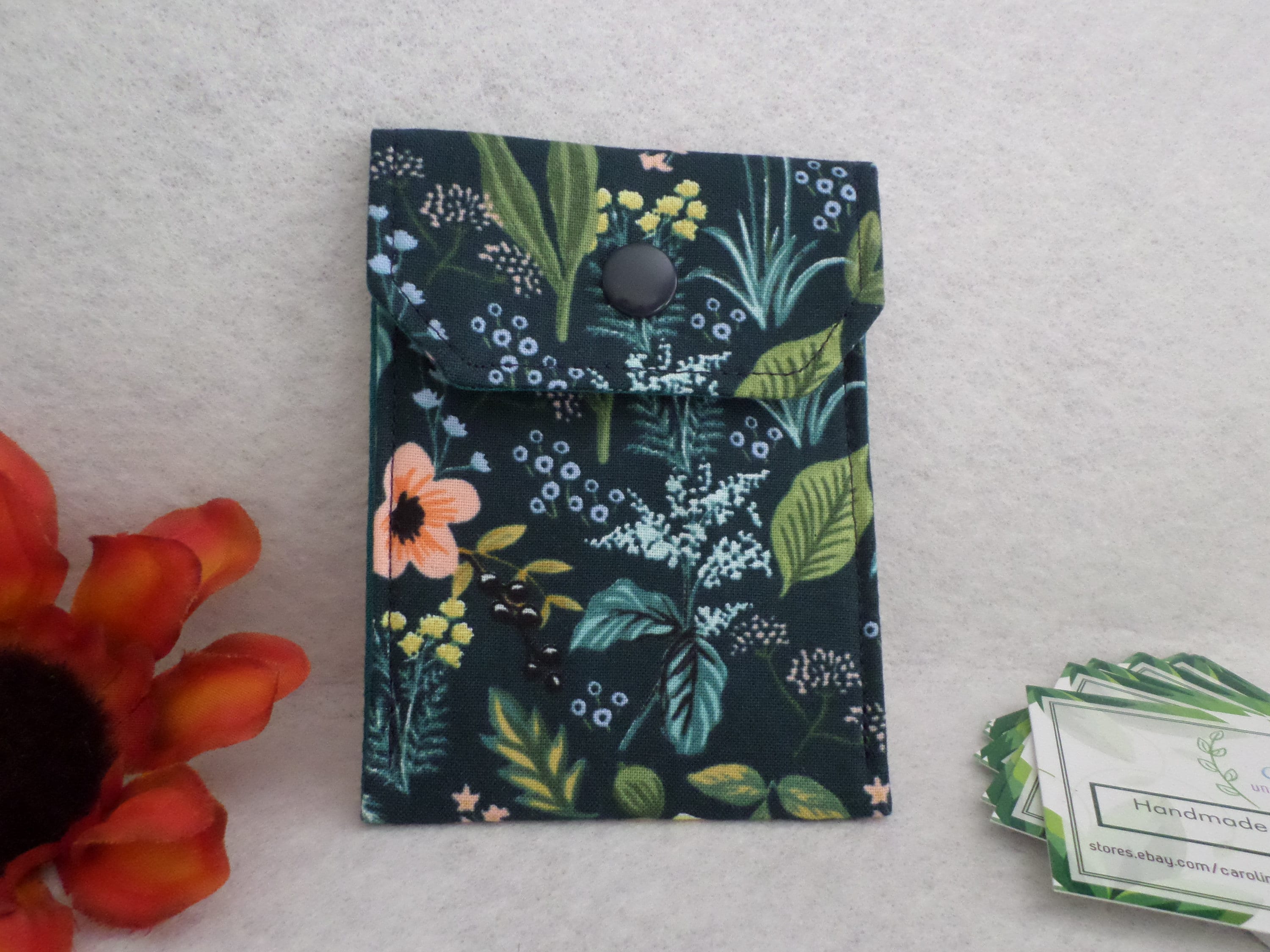 Herb Garden - Multi-Purpose Fabric Mini Pouch - Birth Control Case, B…