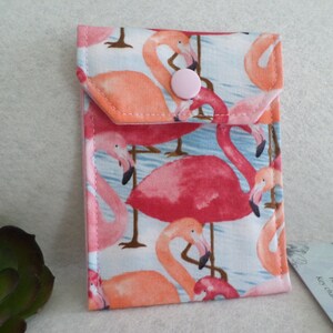 Flamencos Tela multiusos Mini bolsa Estuche anticonceptivo Titular de la tarjeta de visita Listo para enviar Envío estándar GRATUITO