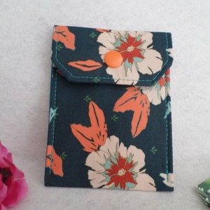 Floral multiusos tela mini bolsa anticonceptivo caso titular de la tarjeta de visita listo para enviar envío estándar GRATIS a EE. UU.