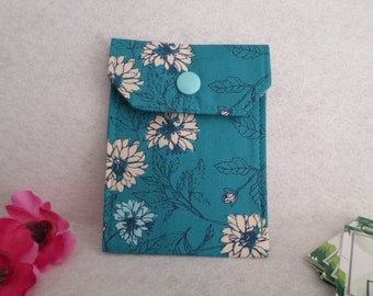 Floral Fabric Birth Control Case Mini Wallet Business Card Holder Ready to Ship FREE Standard Shipping