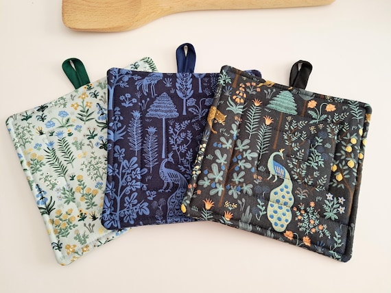 Rifle Paper Co Menagerie - Small Quilted 6.5" Trivet, Hotpad, Potholder, Handmade