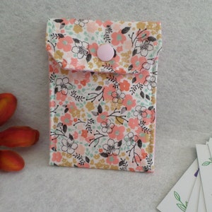 Floral Fabric Birth Control Case Business Card Holder Ready to Ship FREE Standard Shipping