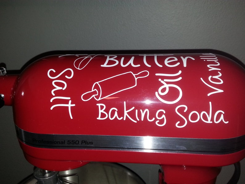 KITCHENAID Stand MIXER DECAL Ingredients Etsy