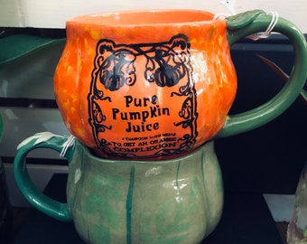 Ceramic Pumpkin Mug / Handmade mug /Cute And Clay