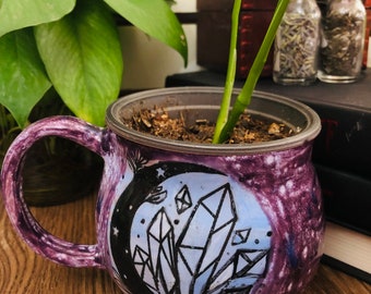 Cauldron Ceramic planter by cute and clay