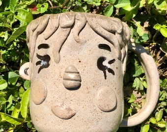 Salt Fired Girly Handmade mug by Cute And Clay