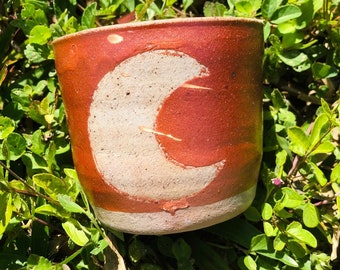 Soda Fired moon cup, Handmade pottery by Cuteandclay