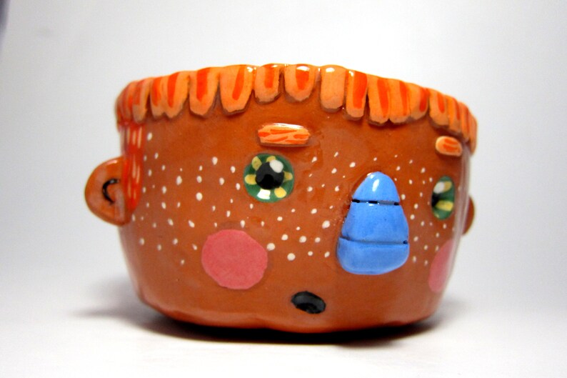 Ginger Boy Ceramic Face Planter Fun Gift Unique Ceramic Cute Etsy