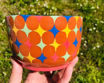 Star pattern Ceramic bowl by Cute and Clay