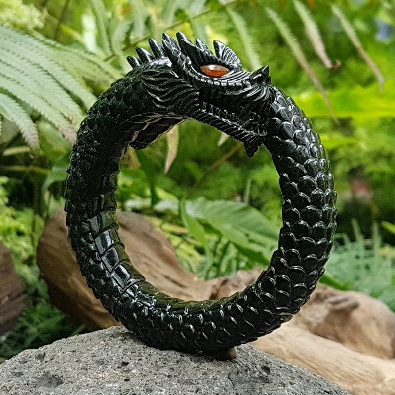 Dragon Carving Akar Bahar Black Coral Handmade Bangle Bracelet - Etsy