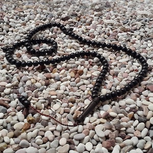99 Dhikr Beads Original Black Ebony Islamic Tasbih 10 MM Misbaha Sibha Masbaha