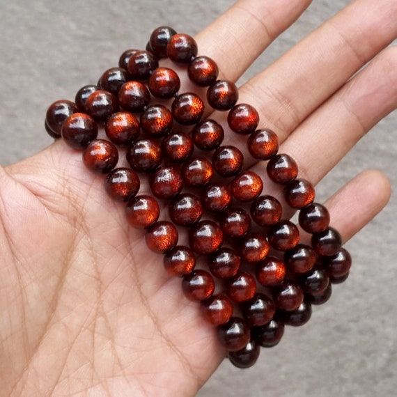 Genuine Golden Black Coral Sea Willow Bracelet Beads 16 mm