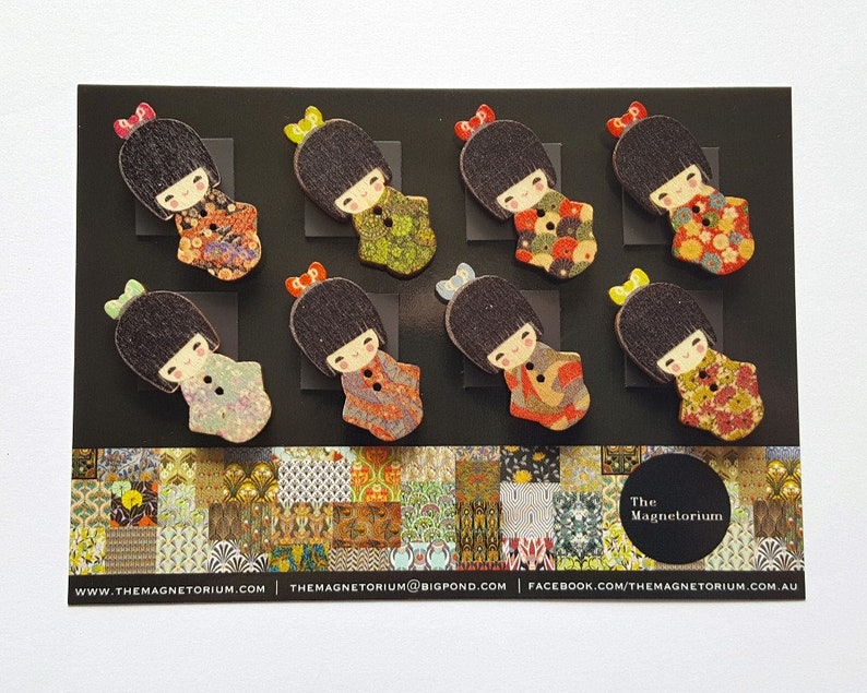 Dolls Doll Magnets Office Decor Magnet Fridge Magnet Travel Gifts Geisha Magnets Asian Decor Refrigerator Magnet Weekly Planner