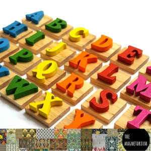 Imanes de nevera del alfabeto / Imanes del alfabeto / Imanes de nevera de letras / OPCIONES DE COLOR / Imanes novedosos / Imanes fuertes