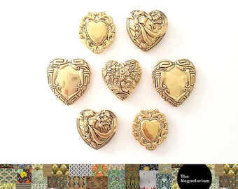 Fridge Magnets | Push Pins | Heart Magnets | Heart Stationery | Heart Decor | Valentines | Thumb Tack | Drawing Pins | Map Pin | Gold Heart