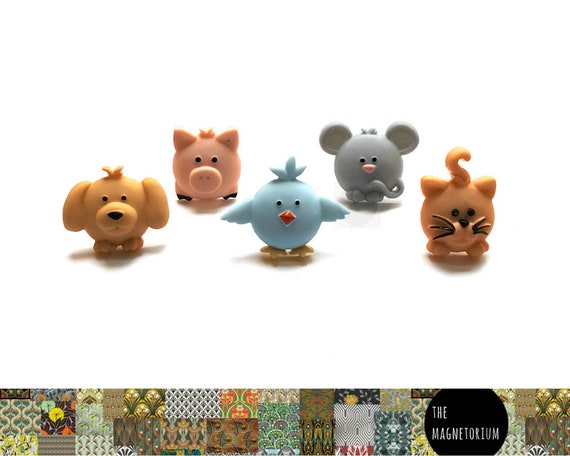 Animal Push Pins Thumb Tacks Push Pins Drawing Pins Map Etsy