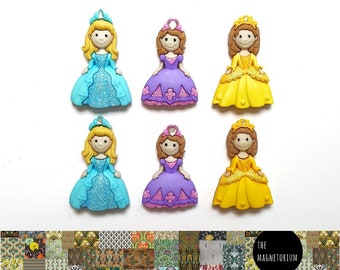 Glitter Princess Magnets Fridge Magnet Refrigerator Magnet Princess Gifts Princess Theme Decorative Magnet Pins Tacks magnetic