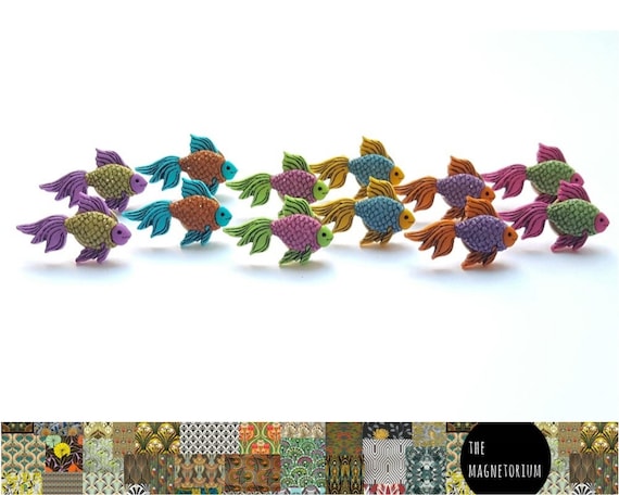 Fish Push Pins Thumb Tacks Push Pins Drawing Pins Map Etsy