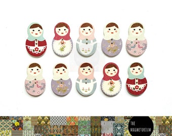 Russian Doll Fridge Magnets | Babushka Fridge Magnets  | Character Fridge Magnets | Novelty Magnets | Strong Magnets