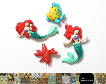 Mermaid Fridge Magnets | Fish Fridge Magnets | Ocean Fridge Magnets | Little Mermaid  | Novelty Magnets | Strong Magnets