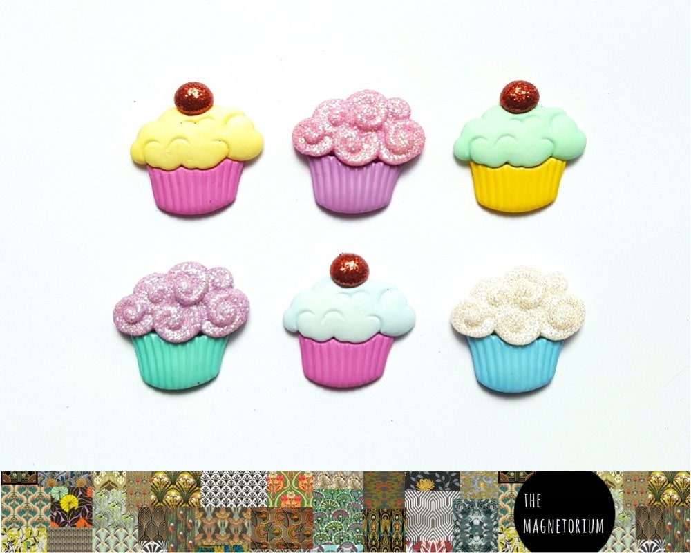 Cupcake Diamond Painting Magnets Set -2023 Ver w/ Cupcakes V2, multicolored