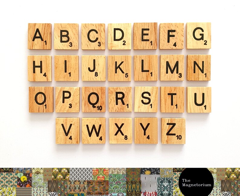 Scrabble Magnets Scrabble Tiles Fridge Magnets Alphabet Magnets Letter Magnets BOLD PRINT Novelty Magnets Strong Magnets image 2