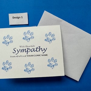Pet sympathy cards, Custom